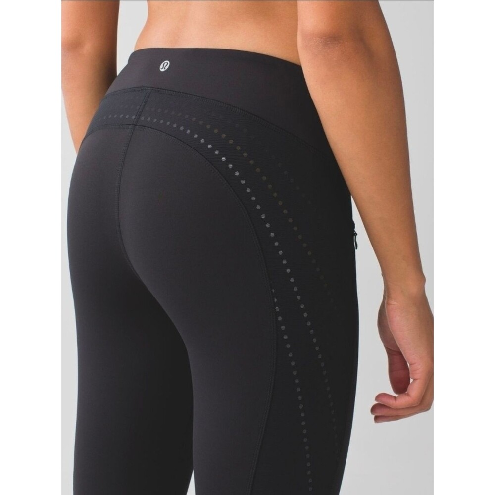 Lululemon Stop At Nothing Crop Black Leggings Size 6